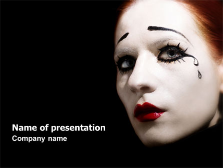 Portrait of Mime Presentation Template, Master Slide