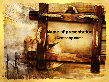 Wooden Frame Presentation Template, Master Slide