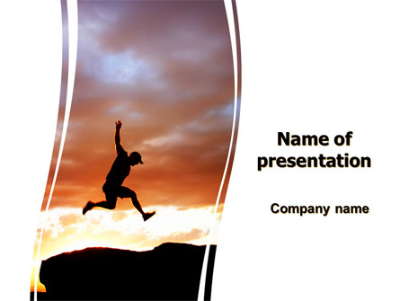 Jumper On Sunset Presentation Template, Master Slide