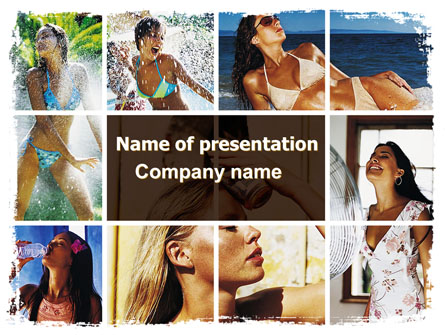 Tan Girls Presentation Template, Master Slide