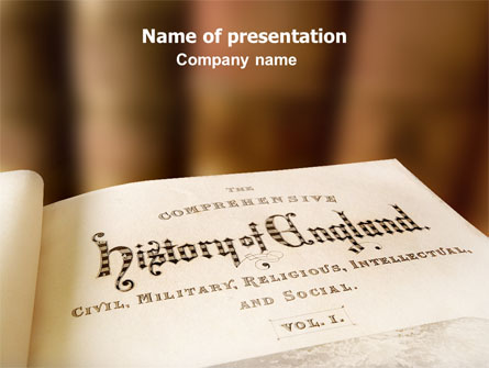 History Of England Free Presentation Template, Master Slide