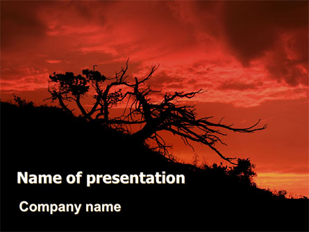 Crimson Sunset Presentation Template, Master Slide