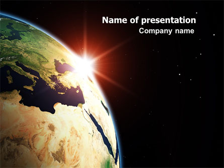 Sunrise in Space Presentation Template, Master Slide