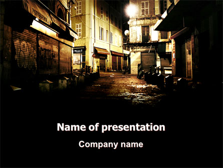 Night Street Presentation Template, Master Slide