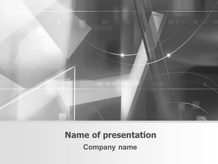 Abstract Geometry In Gray Presentation Template, Master Slide