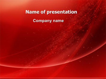 Red Shimmer Presentation Template, Master Slide