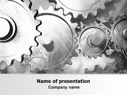 Gray Gear Mechanism Presentation Template, Master Slide