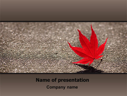 Red Leaf Presentation Template, Master Slide