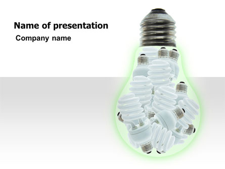 Energy Saving Light Devices Presentation Template, Master Slide