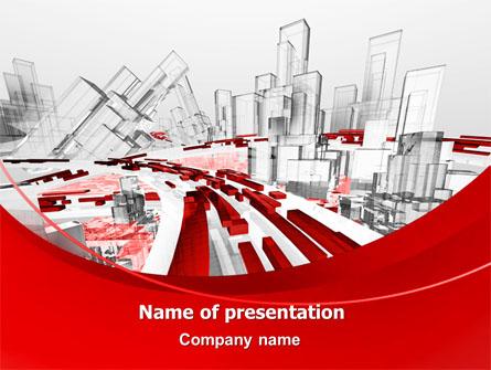 Abstract City Collapse Presentation Template, Master Slide