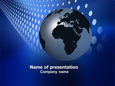 Globe in Blue Presentation Template, Master Slide