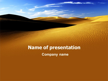Sand Dune Presentation Template, Master Slide