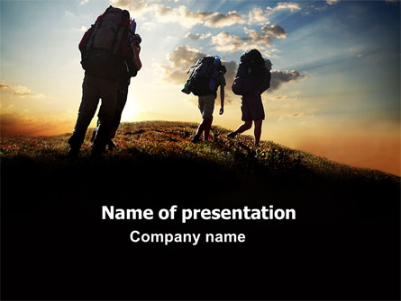 Backpacking On The Mountain Presentation Template, Master Slide