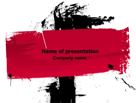 Red Stroke Presentation Template, Master Slide