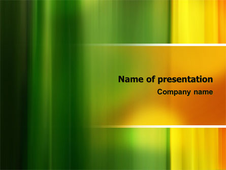 Green and Yellow Theme Presentation Template, Master Slide