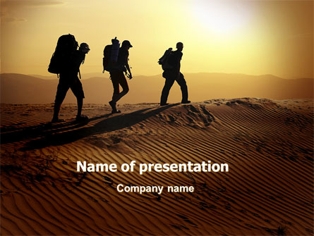Backpacking In Sands Presentation Template, Master Slide