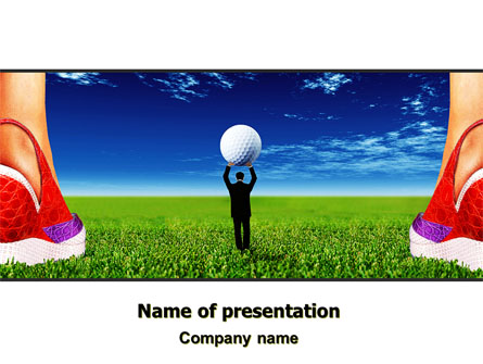 Golf Ball Presentation Template, Master Slide