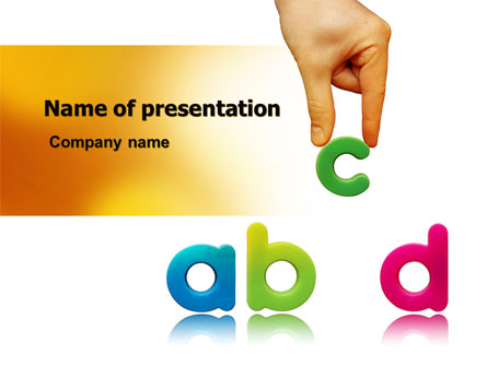 Childish Letters Presentation Template, Master Slide