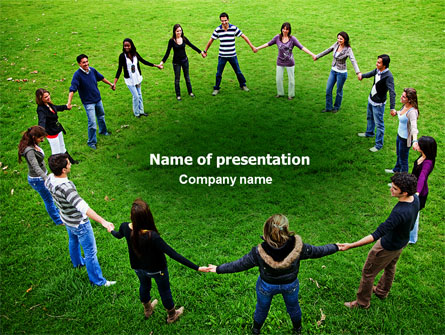 Round Circle Presentation Template, Master Slide