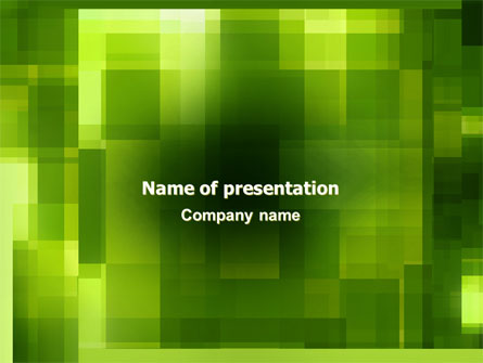 Green Geometric Theme Presentation Template, Master Slide