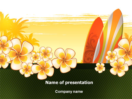 Surfing Theme Presentation Template, Master Slide