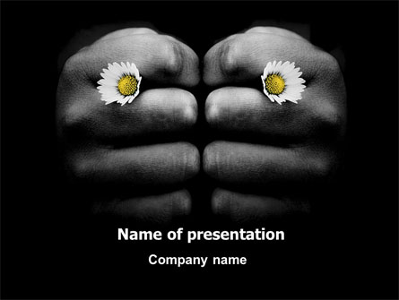 Fists and Daisies Presentation Template, Master Slide