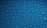 Water Drops On A Deep Blue Background Presentation Template