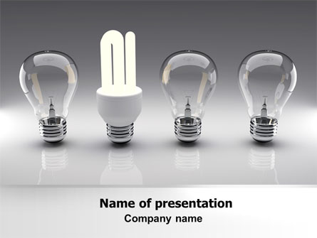 Economy Light Bulb Presentation Template, Master Slide