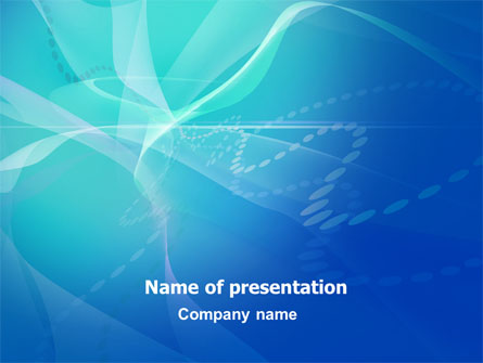 Blue Abstract Veil Presentation Template, Master Slide