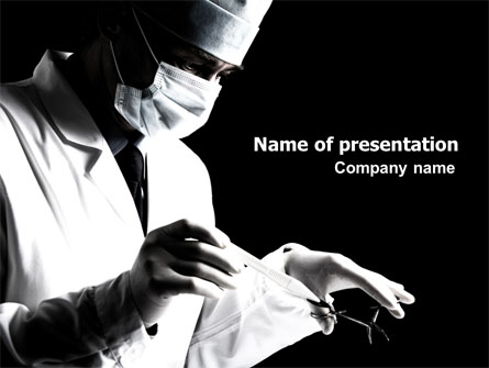 Surgery In Black And White Presentation Template, Master Slide