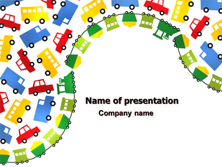 Childish Car Theme Presentation Template, Master Slide