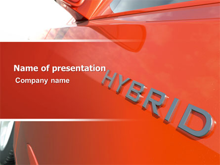 Hybrid Car Presentation Template, Master Slide