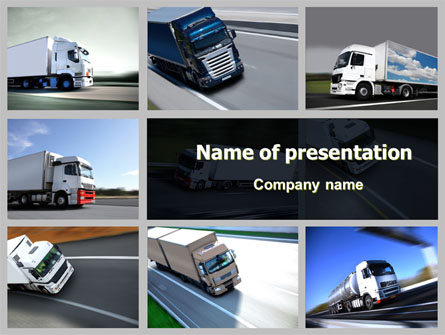 Trailer Trucks Presentation Template, Master Slide