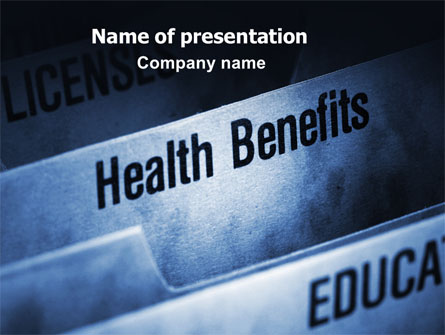 Health Benefits Presentation Template, Master Slide