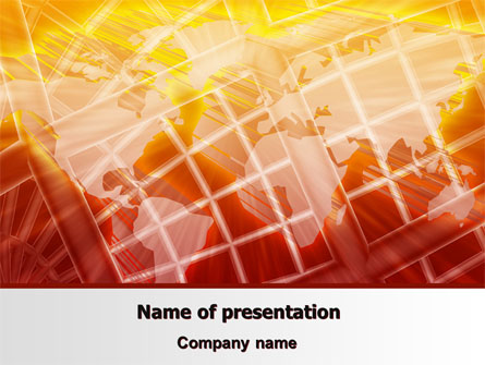 World Overview In Red Yellow Palette Presentation Template, Master Slide