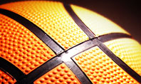 Basketball Ball on NBA Colors Floor Presentation Template