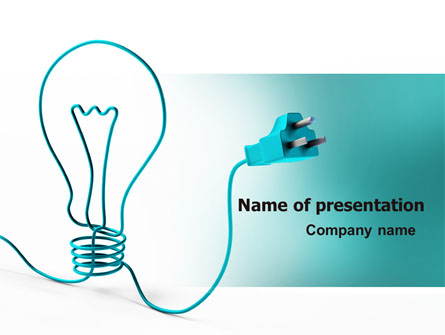 Electric Light Bulb Presentation Template, Master Slide