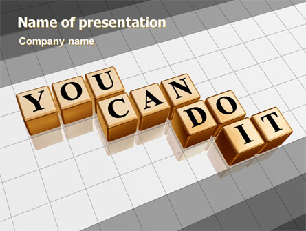 You Can Do It Presentation Template, Master Slide