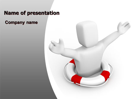 Drowning Man Presentation Template, Master Slide