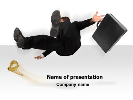 Slipping Man Presentation Template, Master Slide