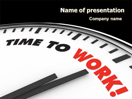 Time to Work Presentation Template, Master Slide