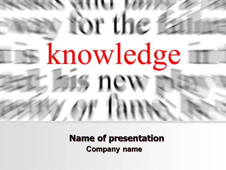 Focus on Knowledge Presentation Template, Master Slide