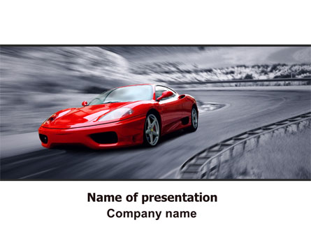 Red Sports Car Presentation Template, Master Slide
