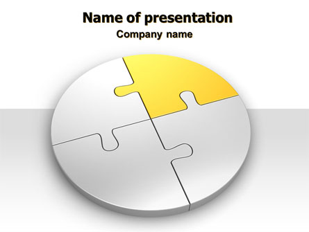 Round Puzzle Presentation Template, Master Slide