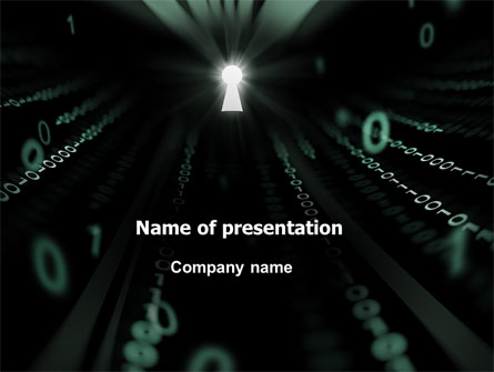 Computer Code Key Presentation Template, Master Slide
