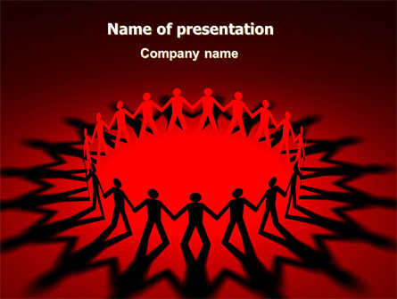 Round Dance On A Red Field Presentation Template, Master Slide