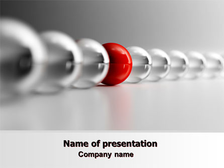 Red Ball Presentation Template, Master Slide