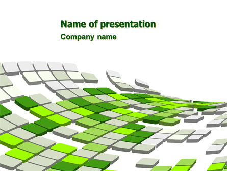 Green Pixelated Theme Presentation Template, Master Slide