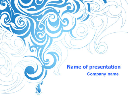 Blue Curls Presentation Template, Master Slide