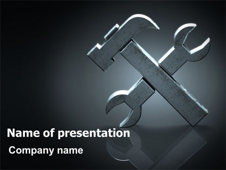 Stylized Tools In Gray Color Presentation Template, Master Slide